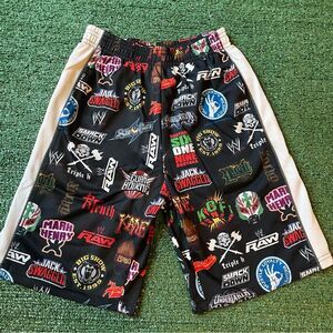 Vintage WWE Shorts Youth Ft. Kane John Cena Triple H Rey Mysterio & More Medium